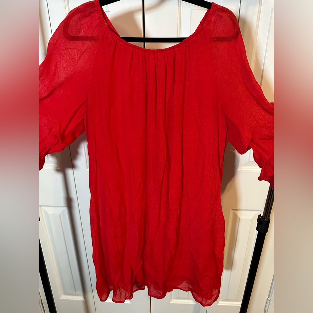 Red Indigo Rose Dress